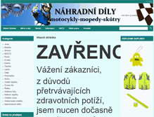 Tablet Screenshot of mopeds.cz